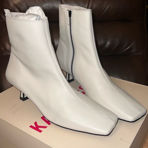 Kat Maconie White Leather Ankle Boots Size 10 US / 41 EU - Picture 1 of 9